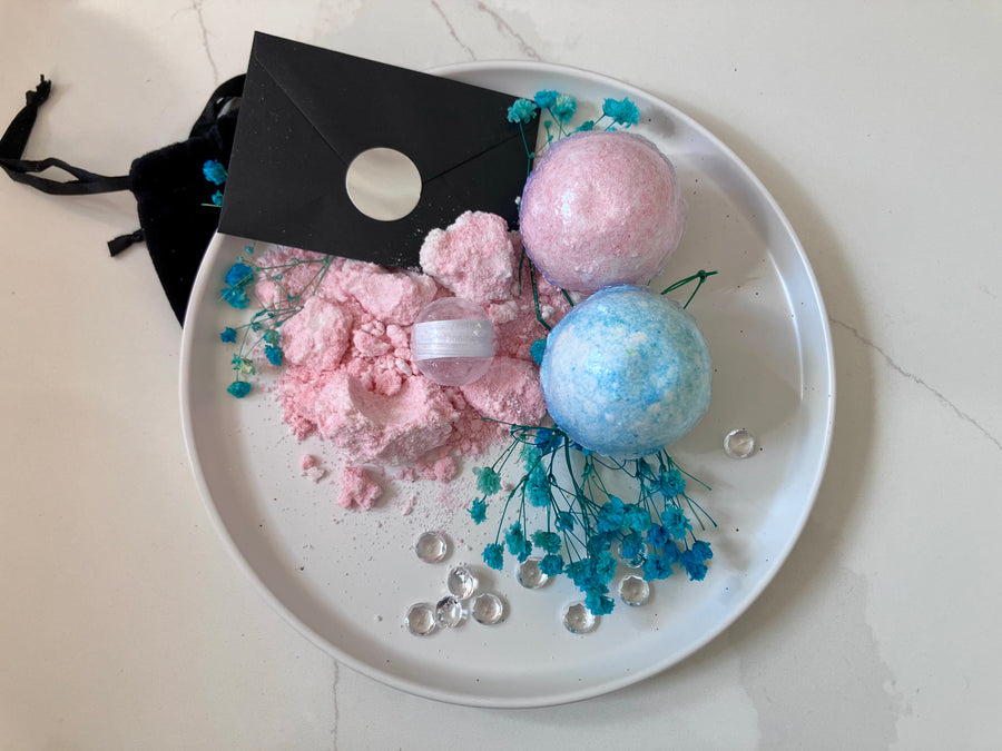 Bombes de bain avec message positif