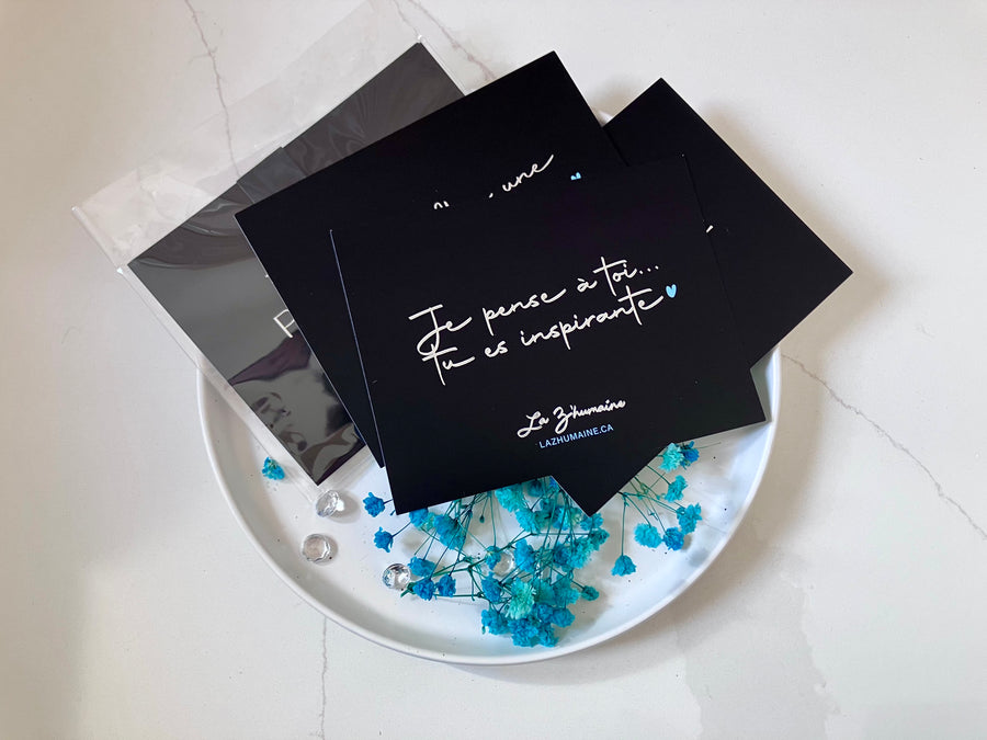 Lot de 3 cartes intentionnelles positives